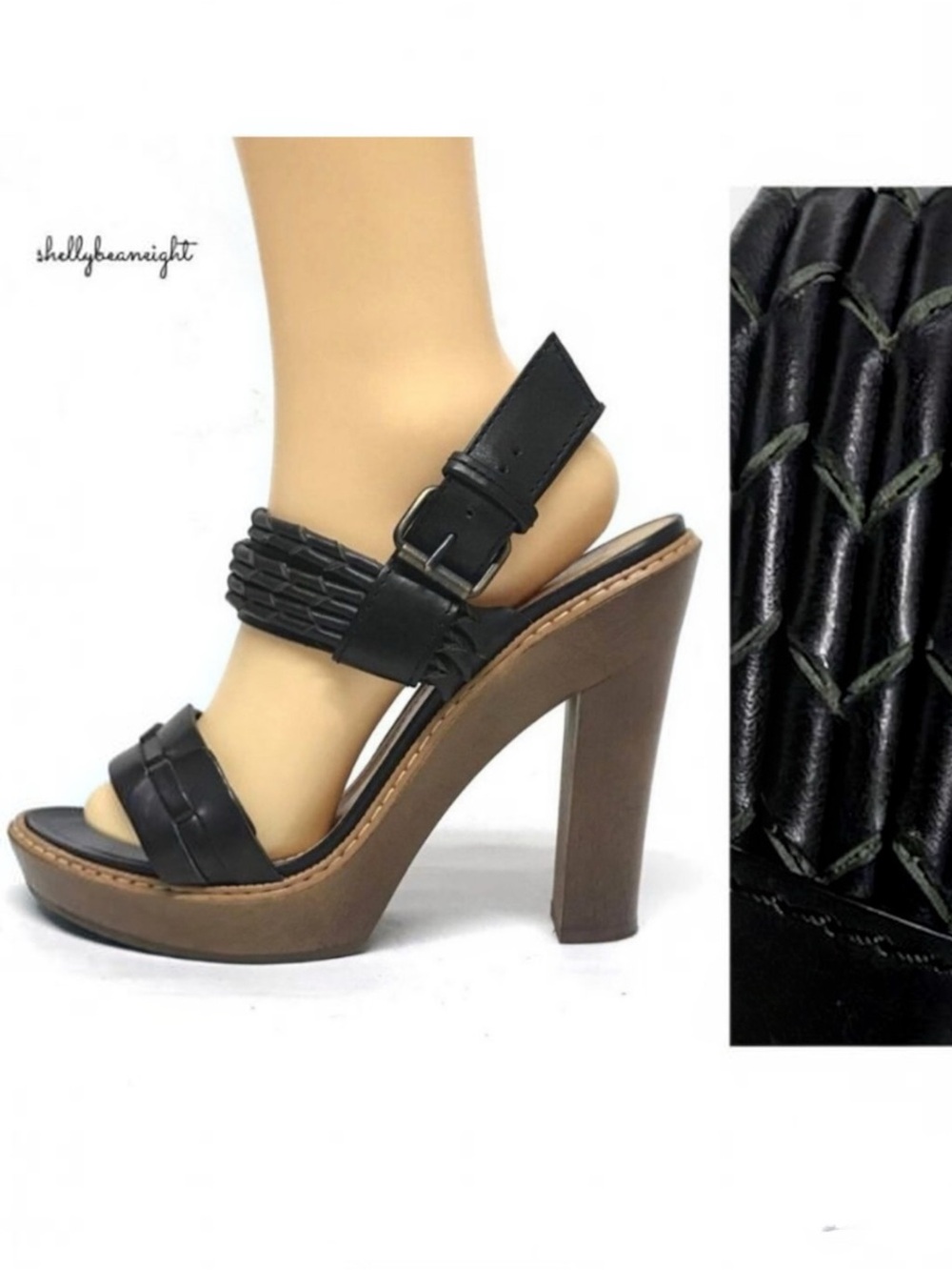 LANVIN Leather WOOD Heels Sandals 40 9 9.5 $1290